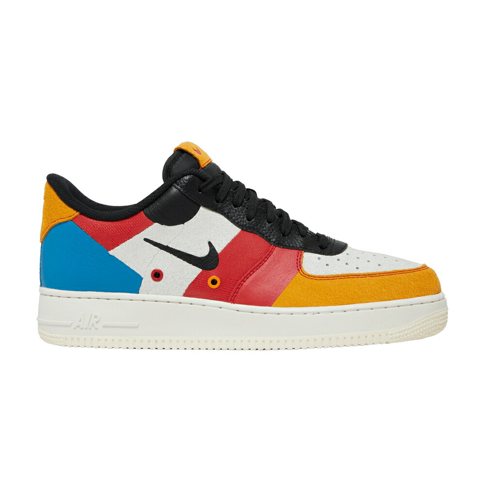 ナイキ 黒色 ブラック 青色 ブルー エアフォース スニーカー メンズ NIKE AIR FORCE 1 LOW PRM / SAIL BLACK IMPERIAL BLUE AMBER
