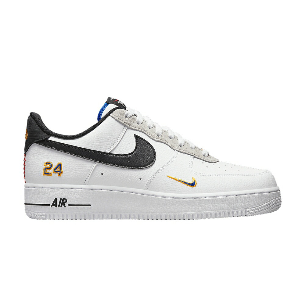 ナイキ グリフィー 白色 ホワイト 青色 ブルー ゴールド JR. エアフォース 07 JR. \u0026 SR. スニーカー メンズ NIKE KEN GRIFFEY X AIR FORCE 1 LV8 / WHITE VARSITY BLUE METALLIC GOLD