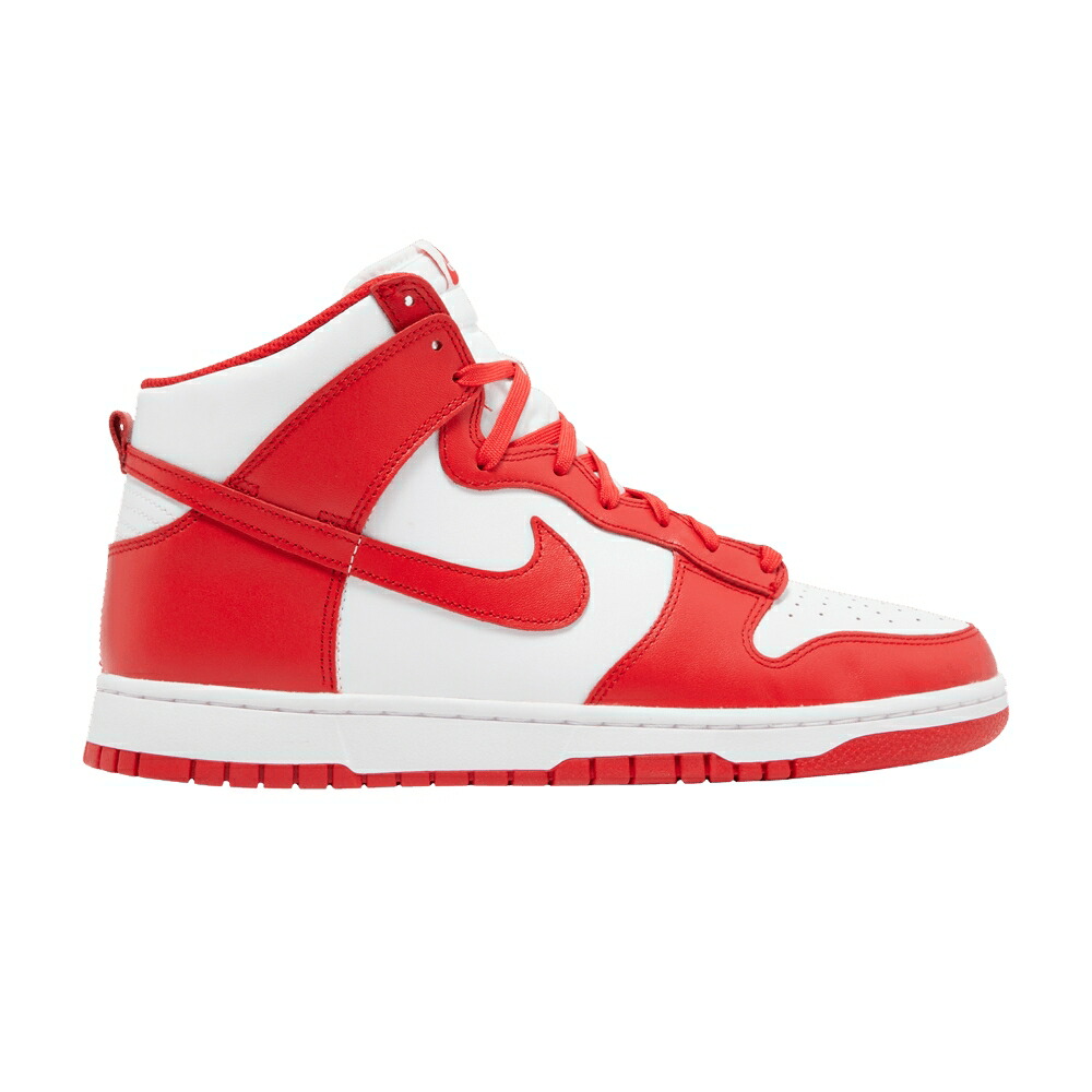 ナイキ ダンク ハイ 白色 ホワイト 赤 レッド ダンクハイ CHAMPIONSHIP RED スニーカー メンズ NIKE DUNK HIGH / WHITE UNIVERSITY RED