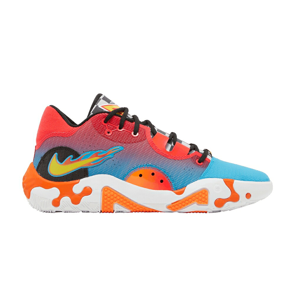 ナイキ レーザ 青み 青色 黒いこと 黒いこと 赤 赤いこと スニーカー メンズ NIKE HOT WHEELS X PG 6 NRG / LASER BLUE BLACK SIREN RED LASER