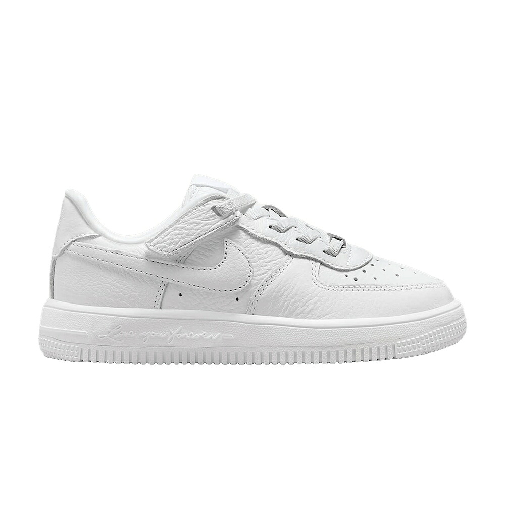 ナイキ 白色 ホワイト エアフォース 'WHITE WHITE' ジュニア キッズ NIKE NOCTA X AIR FORCE 1 LOW EASYON PS 'WHITE/WHITE/WHITE' / WHITE WHITE WHITE ベビー マタニティ スニーカー｜スニケス