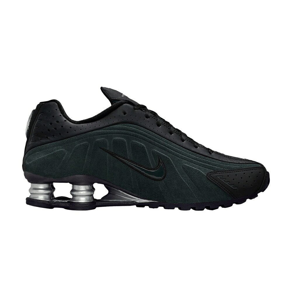 ナイキ ショックス 黒色 ブラック 銀色 シルバー 'BLACK SILVER' スニーカー レディース NIKE WMNS SHOX R4 METALLIC / BLACK METALLIC SILVER SEAWEED