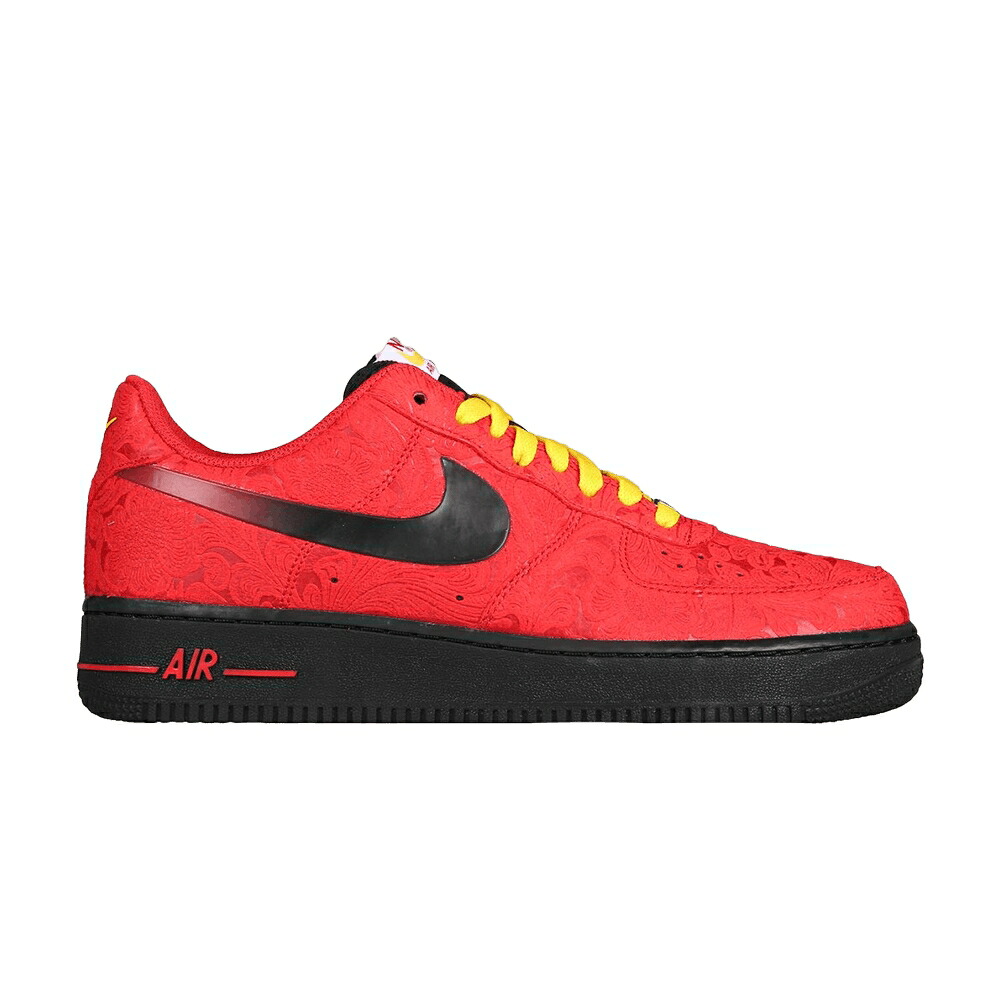 ナイキ 赤 レッド 黒色 ブラック エアフォース 'マイアミ ヒート' スニーカー メンズ NIKE AIR FORCE 1 LOW 'MIAMI HEAT' / UNIVERSITY RED BLACK UNIVERSITY｜スニケス