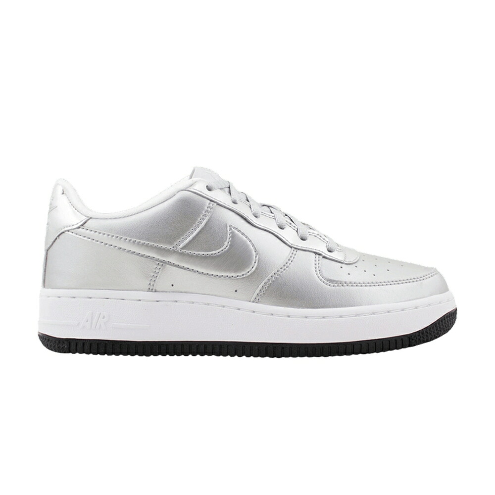 ナイキ しろがね色 しろがね色 白いこと 白いこと 空軍 \u0027METALLIC SILVER\u0027 御坊っちゃん キッズ NIKE AIR FORCE 1 SE GS / METALLIC SILVER SILVER WHITE もの言う花 マタニティ スニーカー キッズ・ベビー・マタニティ-キッズファッション-スニーカー
