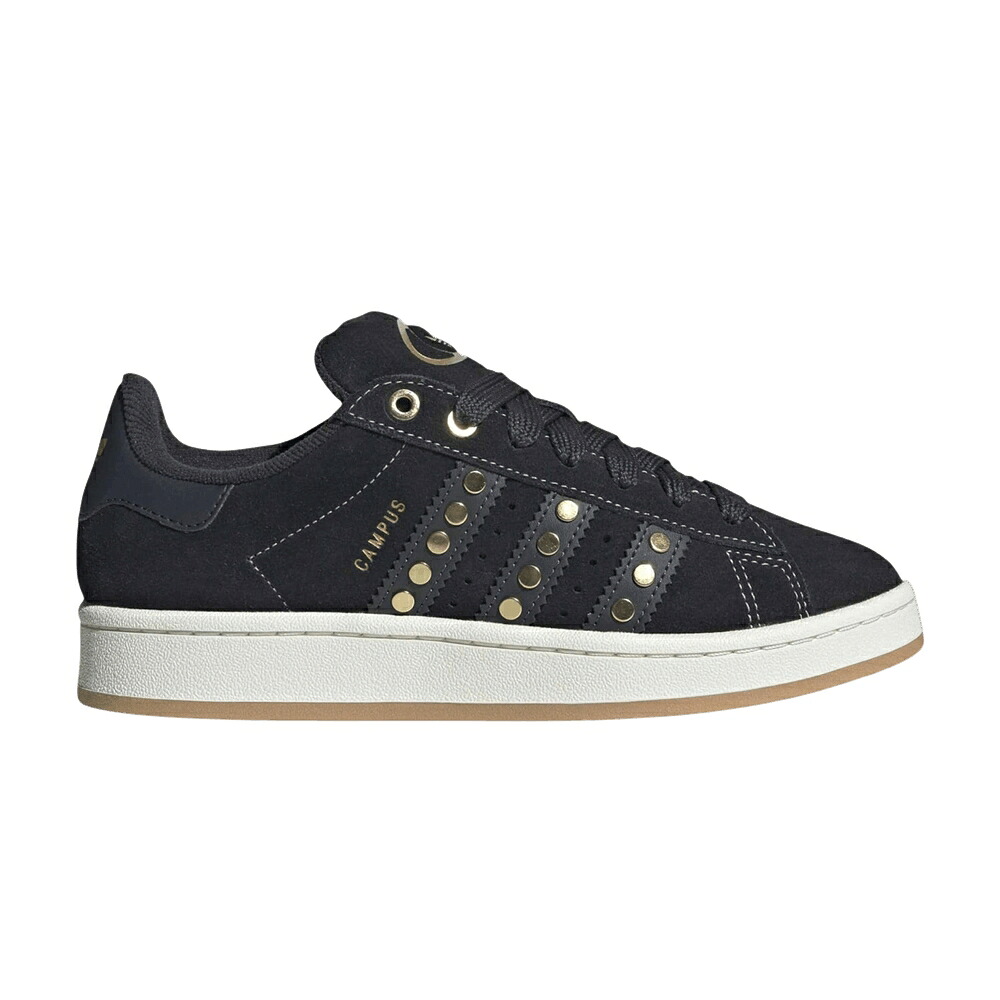 アディダス キャンパス 黒色 ブラック ゴールド 'STUDDED GOLD' スニーカー レディース ADIDAS WMNS CAMPUS 00S BLACK / BLACK GOLD METALLIC｜スニケス