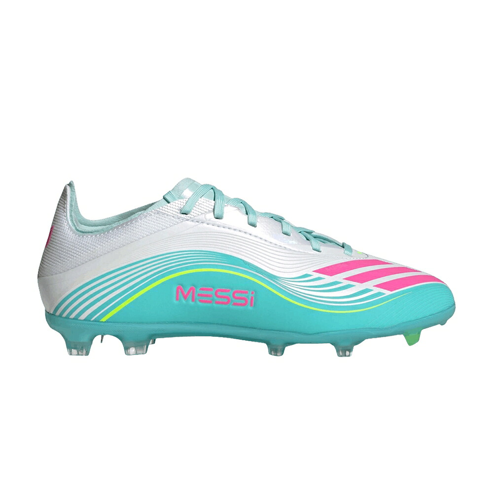 アディダス 白色 ホワイト ピンク 'MESSI PACK' スニーカー メンズ ADIDAS F50 LEAGUE FG BIG KID AURORA RADIANTE / CLOUD WHITE LUCID PINK FLASH