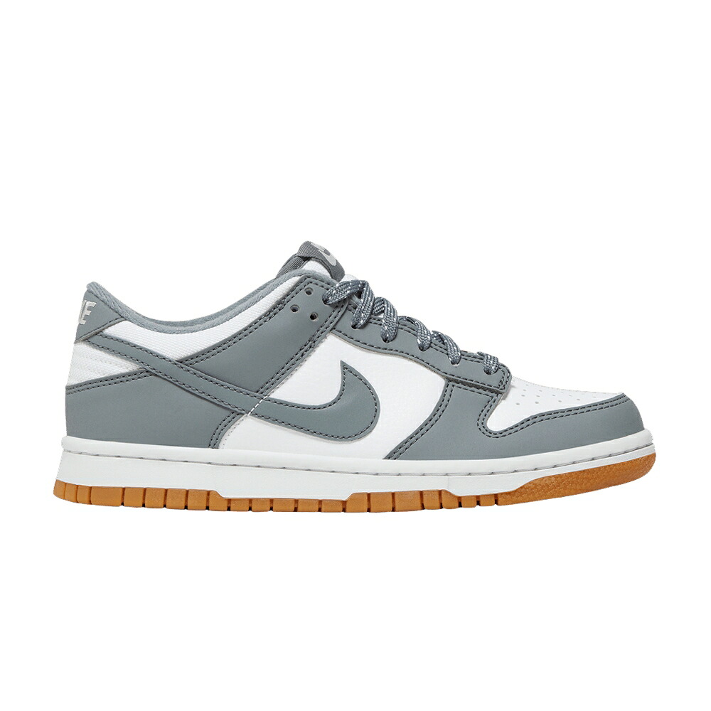 ナイキ ダンク 白色 ホワイト ダンクロー 'REFLECTIVE GREY' ジュニア キッズ NIKE DUNK LOW GS / WHITE LIGHT IRON ORE GUM LIGHT ベビー マタニティ スニーカー