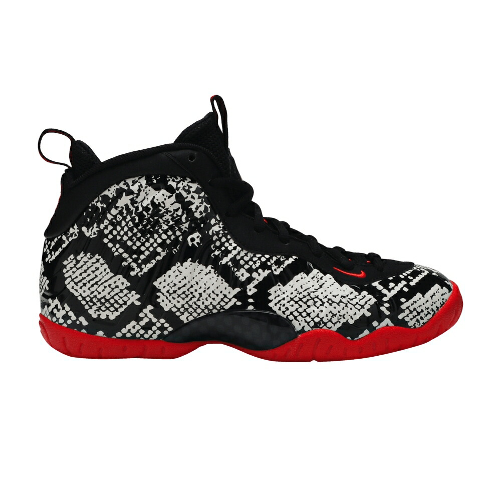 ナイキ フォームポジット 黒色 ブラック 赤 レッド エアフォームポジットワン ALBINO SNAKESKIN ジュニア キッズ NIKE AIR FOAMPOSITE ONE GS / SAIL BLACK HABANERO RED BLACK ベビー マタニティ スニーカ