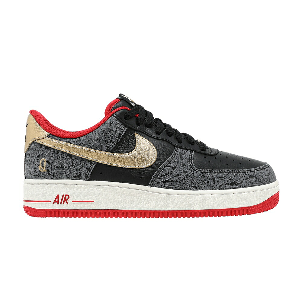 ナイキ 黒いこと 黒いこと 赤 赤いこと 空軍 \u002707 \u0027SPADES\u0027 スニーカー メンズ NIKE AIR FORCE 1 LX / BLACK UNIVERSITY RED METALLIC