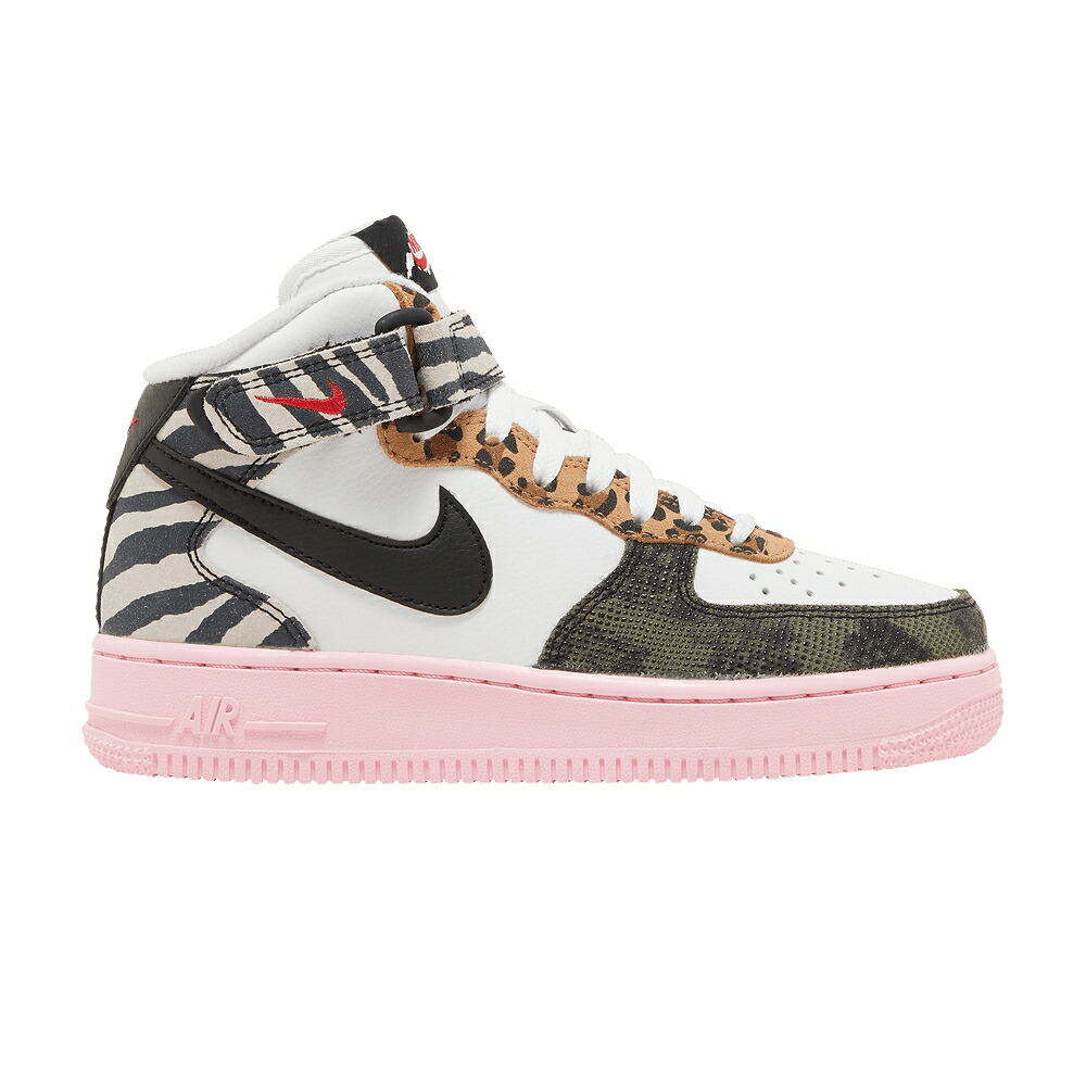 ナイキ ミッド 白いこと 白いこと サクラ色 空軍 \u0027TUNNEL WALK\u0027 スニーカー レディース NIKE WMNS AIR FORCE 1 MID / WHITE MEDIUM SOFT PINK