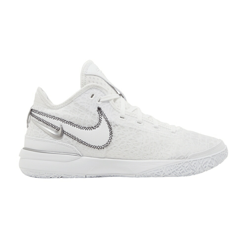 ナイキ ズーム レブロン 白色 ホワイト 銀色 シルバー 黒色 ブラック WHITE スニーカー メンズ NIKE ZOOM LEBRON NXXT GEN / WHITE METALLIC SILVER BLACK