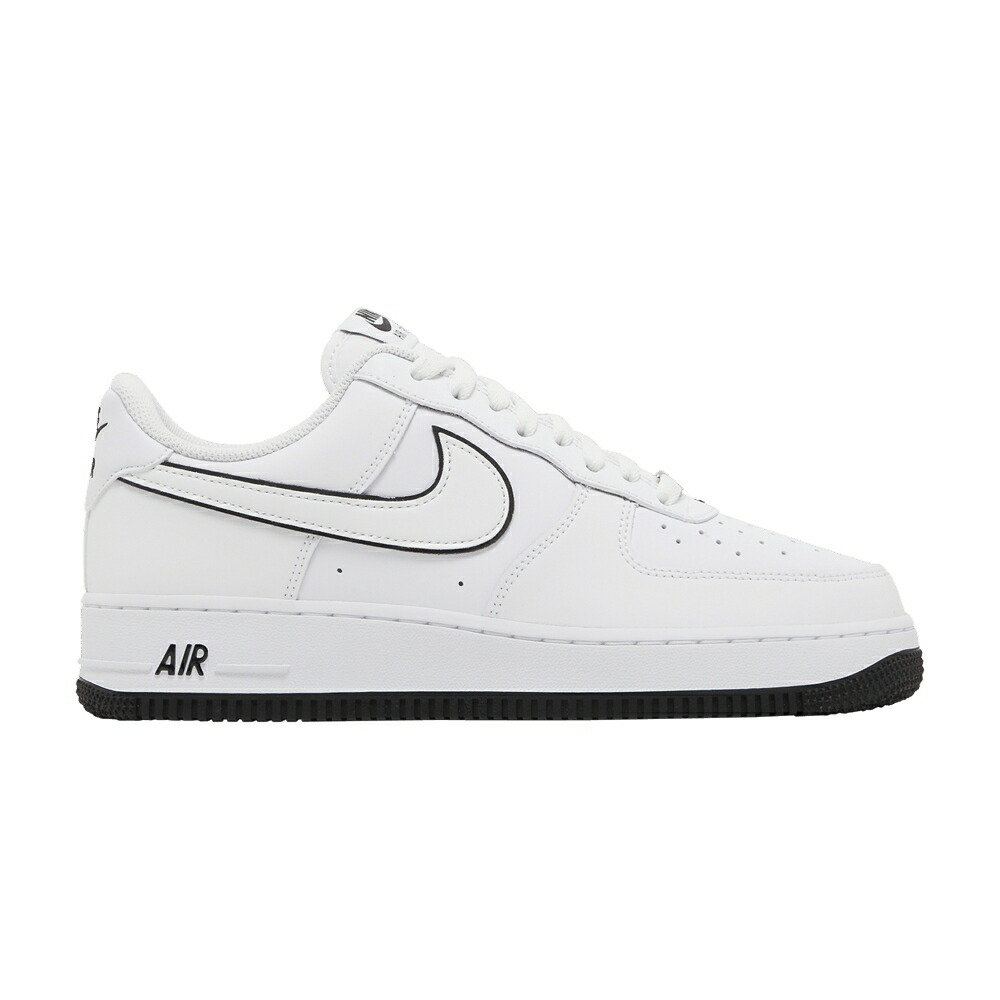 ナイキ 黒色 ブラック 白色 ホワイト エアフォース 07 WHITE OUTLINE スニーカー メンズ NIKE AIR FORCE 1 BLACK / WHITE WHITE BLACK