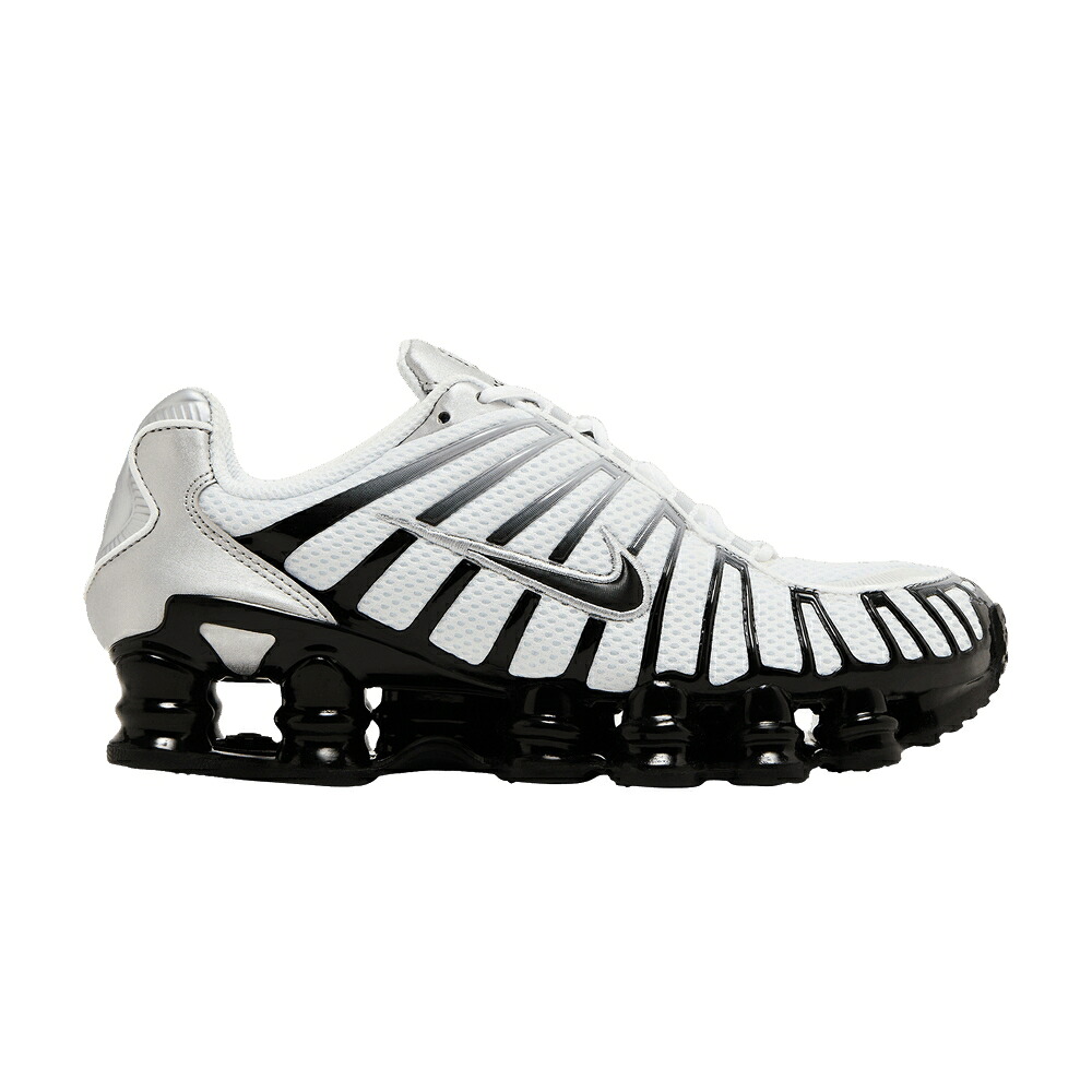 ナイキ ショックス しろがね色 しろがね色 白いこと 白いこと 薄墨色 薄墨色 \u0027METALLIC BLACK\u0027 スニーカー レディース NIKE WMNS SHOX TL SILVER / METALLIC SILVER WHITE WOLF GREY