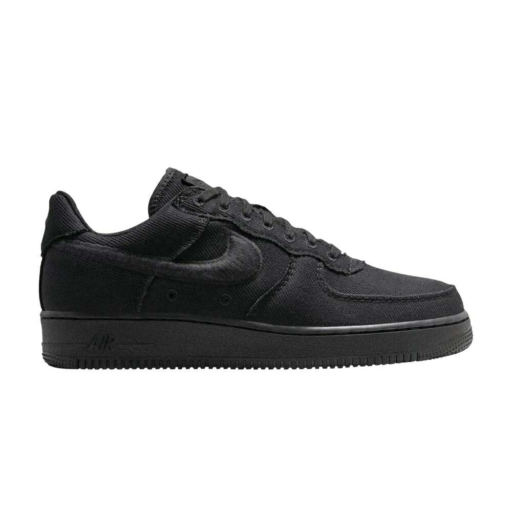 ナイキ 黒色 ブラック エアフォース 'CANVAS BLACK' スニーカー メンズ NIKE AIR FORCE 1 LOW TRIPLE / BLACK BLACK|スニケス