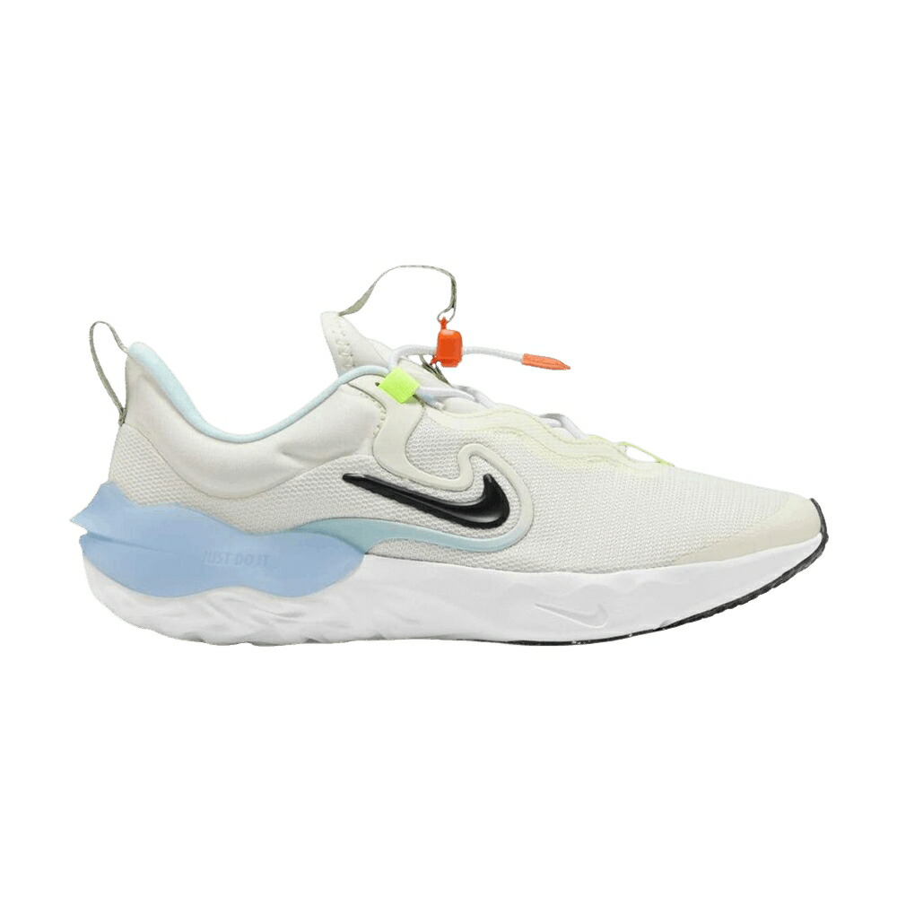 ナイキ ラン フローレス 黒色 ブラック 白色 ホワイト 青色 ブルー 'WHITE BLUE' ジュニア キッズ NIKE RUN FLOW SE GS BLACK GLACIER / SAIL BLACK WHITE GLACIER BLUE ベビー マタニティ スニーカー