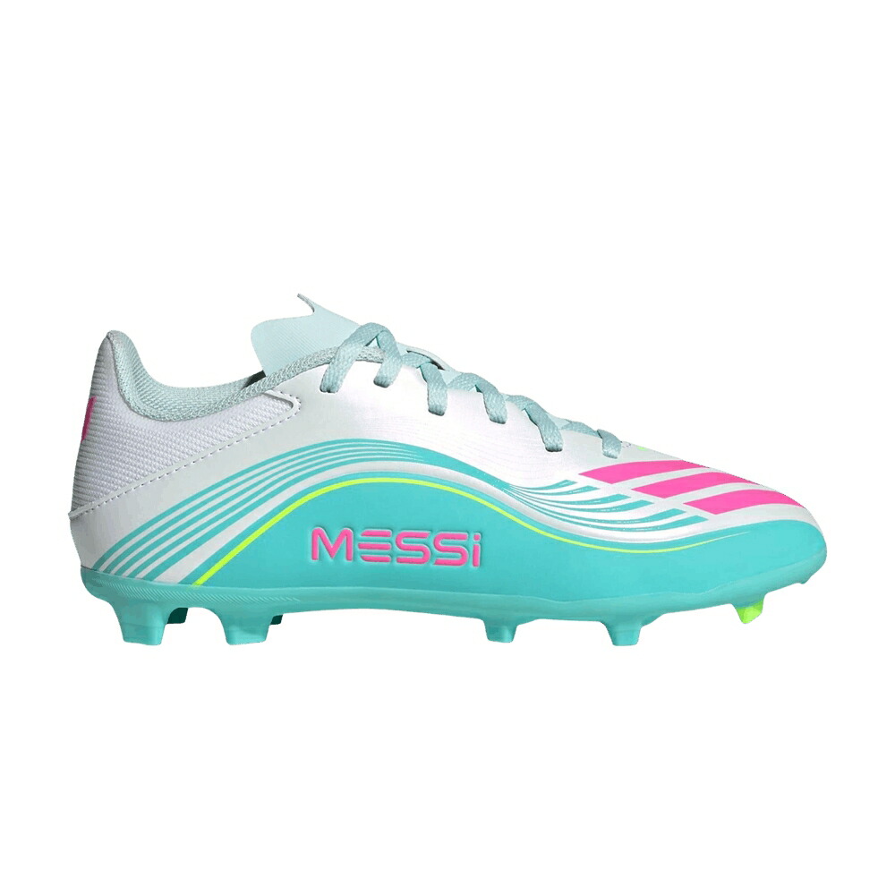 アディダス 白色 ホワイト ピンク 'MESSI PACK' スニーカー メンズ ADIDAS F50 LEAGUE FG MG BIG KID AURORA RADIANTE / CLOUD WHITE LUCID PINK FLASH