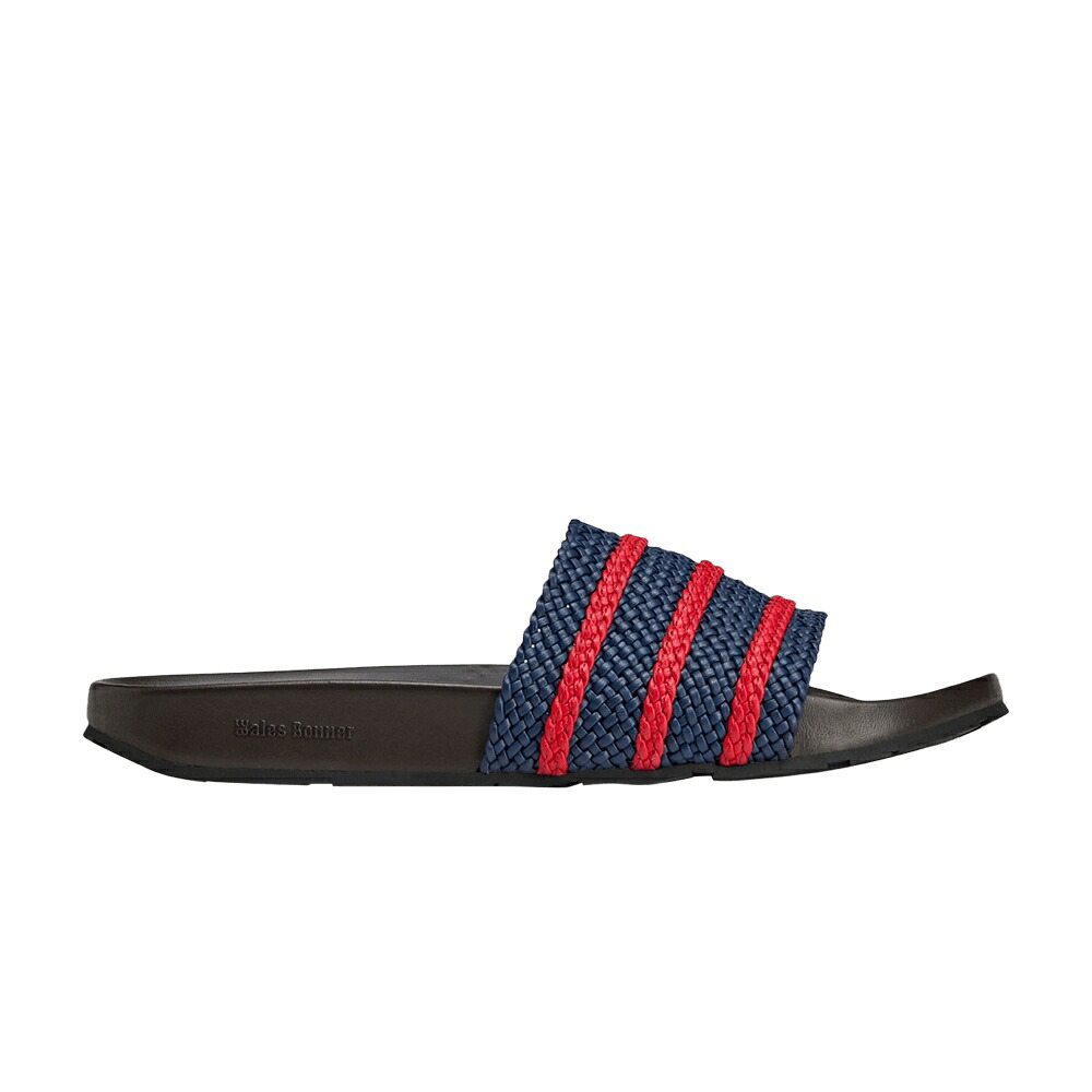 アディダス アディレッタ サンダル 藍色 インディゴ ナイト爵 \u0027NIGHT SCARLET\u0027 スニーカー メンズ ADIDAS WALES BONNER X ADILETTE SLIDE INDIGO / NIGHT INDIGO BETTER SCARLET DARK