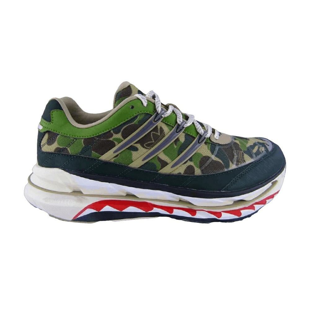 アディダス 白いこと 白いこと \u0027GREEN CAMO\u0027 スニーカー メンズ ADIDAS BAPE X HARMONY / HEMP IRON METALLIC OFF WHITE