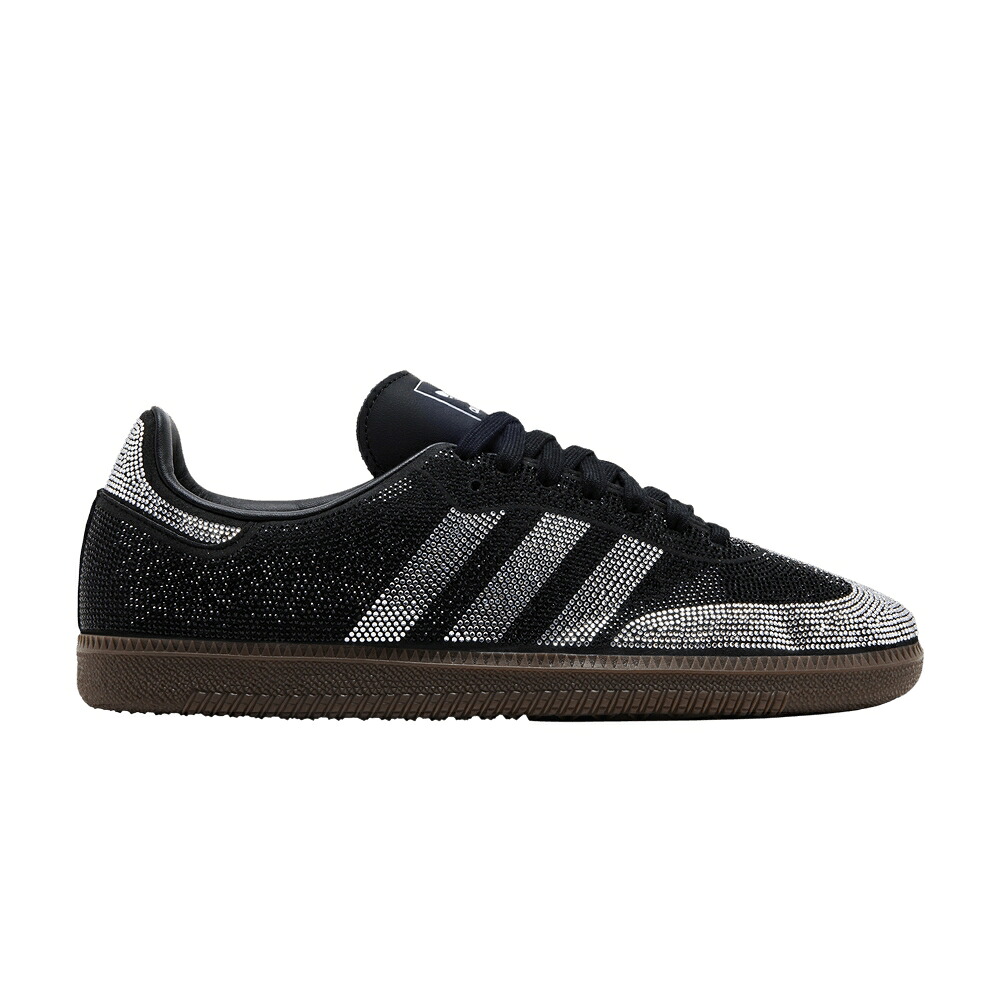 アディダス サンバ しろがね色 しろがね色 中核グループ 黒いこと 黒いこと \u0027BLACK RHINESTONES\u0027 スニーカー レディース ADIDAS WMNS SAMBA OG SILVER / CORE BLACK CORE BLACK DARK GUM