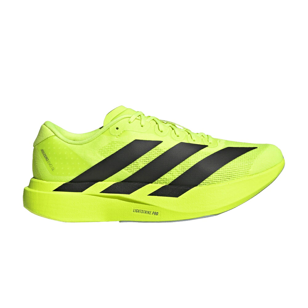 アディダス アディゼロ コア 黒色 ブラック 'LUCID LEMON' スニーカー メンズ ADIDAS ADIZERO EVO SL / LUCID LEMON CORE BLACK METALLIC