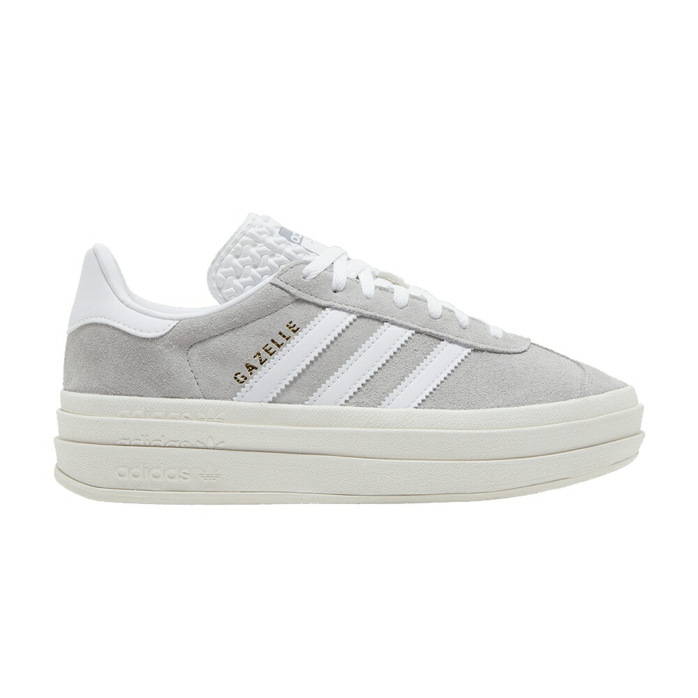 アディダス ガゼル 薄墨色 薄墨色 白いこと 白いこと 中核グループ \u0027GREY WHITE\u0027 スニーカー レディース ADIDAS WMNS GAZELLE BOLD / GREY TWO CLOUD WHITE CORE WHITE