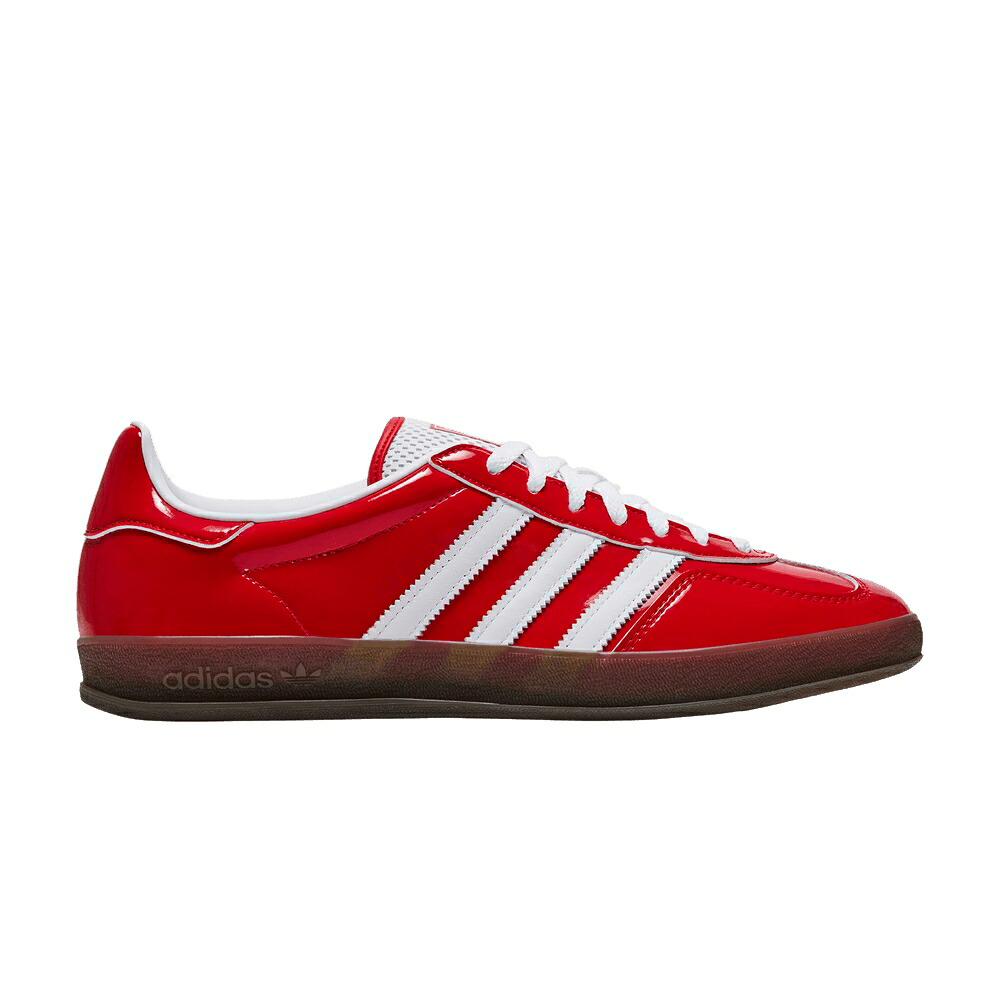 アディダス ガゼル 白いこと 白いこと \u0027SCARLET PATENT\u0027 スニーカー メンズ ADIDAS GAZELLE INDOOR / BETTER SCARLET CLOUD WHITE GUM