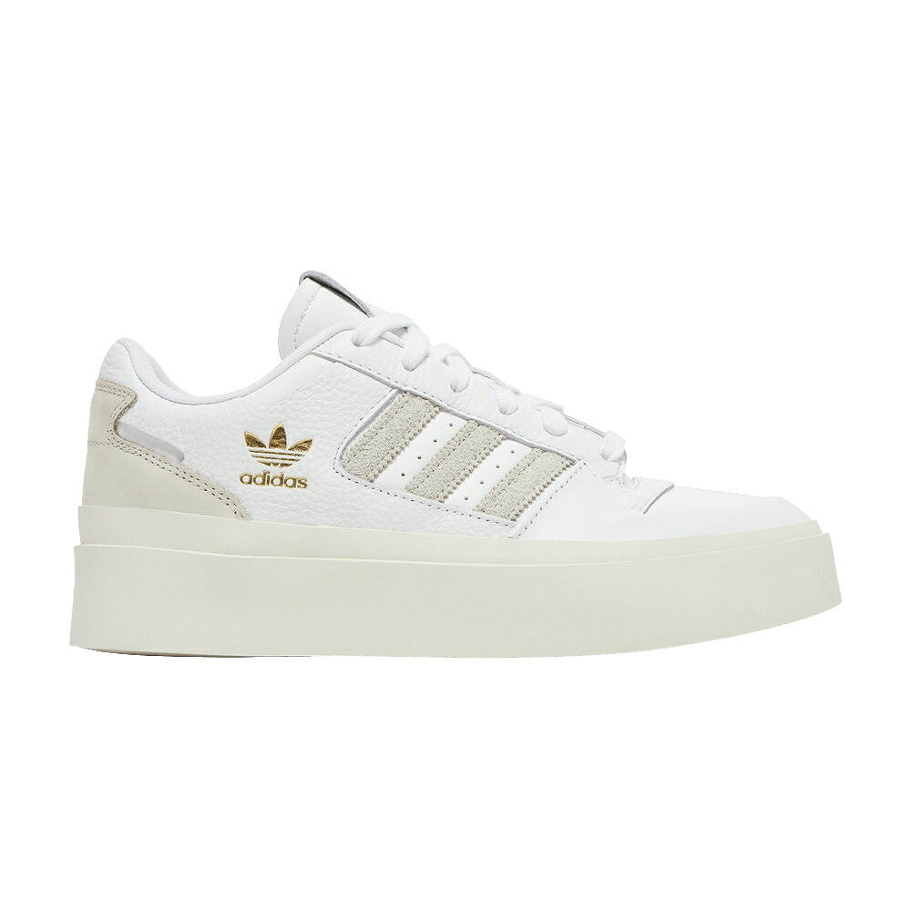 アディダス フォーラム 白色 ホワイト 灰色 グレー 'WHITE GREY' スニーカー レディース ADIDAS WMNS FORUM BONEGA ORBIT / CLOUD WHITE ORBIT GREY OFF WHITE｜スニケス
