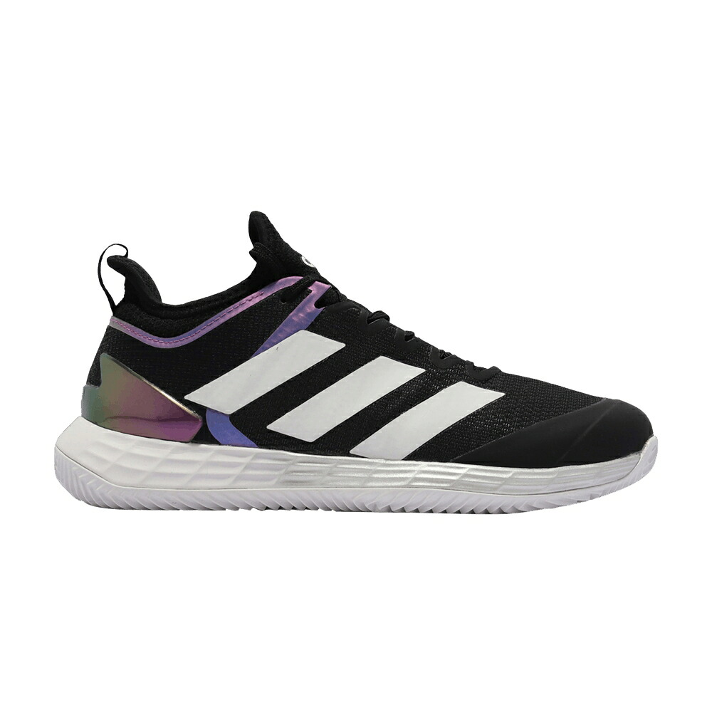 アディダス アディゼロ コア 黒色 ブラック 白色 ホワイト 銀色 シルバー 'IRIDESCENT BLACK' スニーカー メンズ ADIDAS ADIZERO UBERSONIC 4 M CLAY / CORE BLACK FOOTWEAR WHITE SILVER|スニケス