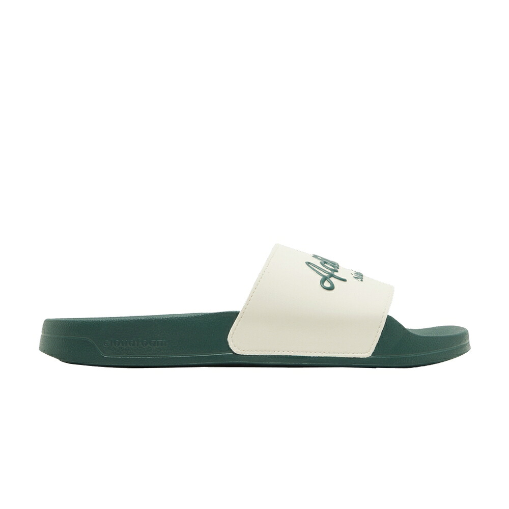 アディダス アディレッタ サンダル 白いこと 白いこと 緑 緑であること \u0027WHITE GREEN\u0027 スニーカー メンズ ADIDAS ADILETTE SLIDE COLLEGIATE / WONDER WHITE COLLEGIATE GREEN スニーカー-靴