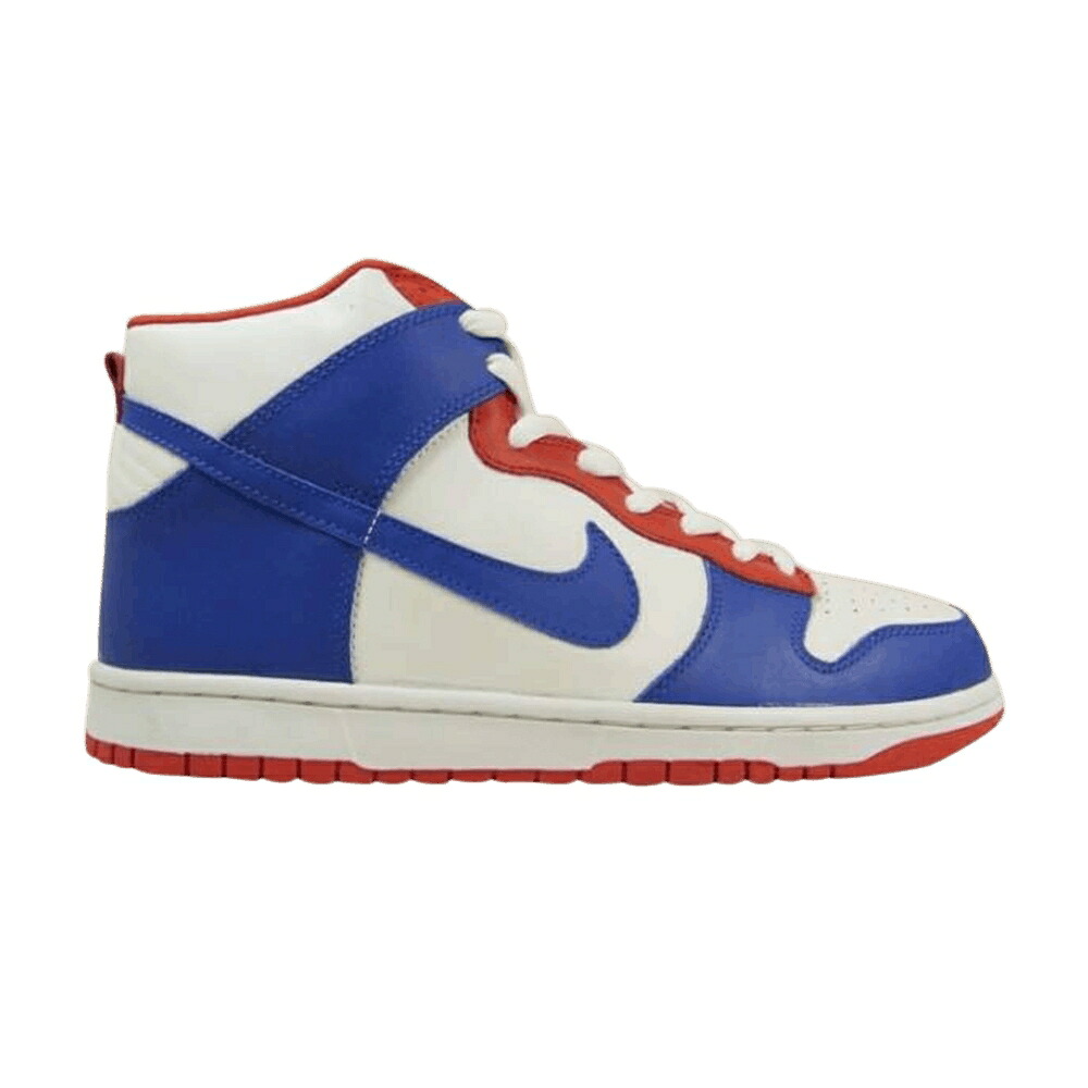 ナイキ ダンク ハイ 白色 ホワイト 青色 ブルー ダンクハイ スニーカー メンズ NIKE DUNK HIGH / WHITE INTERNATIONAL BLUE SPORT