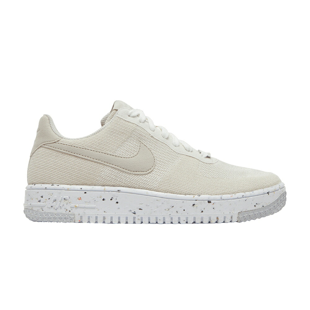 ナイキ 飛球編み物 皮膚軟化剤 空軍 \u0027LIGHT CREAM\u0027 スニーカー レディース NIKE WMNS AIR FORCE 1 CRATER FLYKNIT / LIGHT CREAM CREAM 2 LIGHT BONE