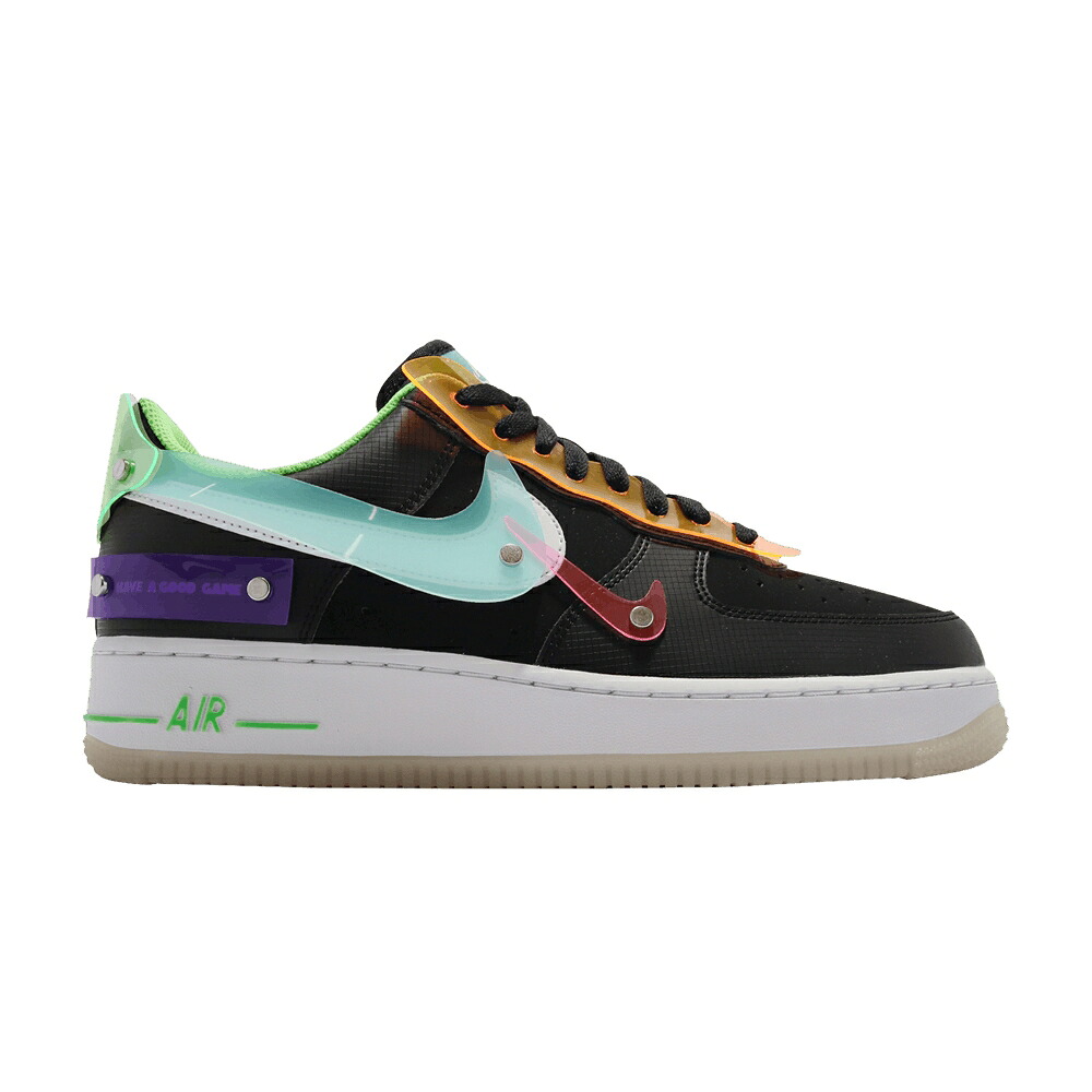 ナイキ 黒色 ブラック 白色 ホワイト 緑 グリーン ストライク エアフォース 'HAVE GAME' スニーカー メンズ NIKE AIR FORCE 1 07 LV8 A GOOD / BLACK WHITE WHITE GREEN STRIKE