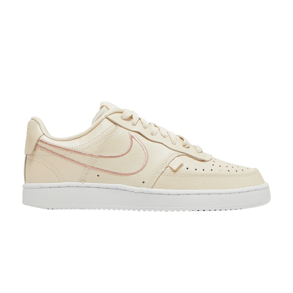 ナイキ 厚地の外套 割り増し金 パール 白いこと 白いこと \u0027PEARL WHITE\u0027 スニーカー レディース NIKE WMNS COURT VISION LOW PREMIUM / PEARL WHITE SAIL WHITE METALLIC