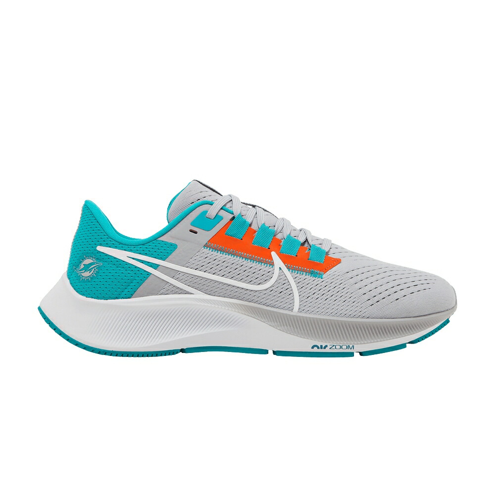 ナイキ ズーム ペガサス 灰色 グレー ターボ 緑 グリーン ズームペガサス マイアミ ドルフィンズ スニーカー メンズ NIKE NFL X AIR ZOOM PEGASUS 38 MIAMI DOLPHINS / WOLF GREY TURBO GREEN BRILLIANT