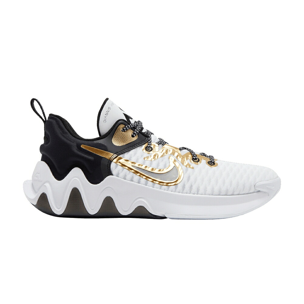 ナイキ 白色 ホワイト ゴールド 黒色 ブラック 'CHAMPIONSHIP' スニーカー メンズ NIKE GIANNIS IMMORTALITY / WHITE METALLIC GOLD BLACK|スニケス