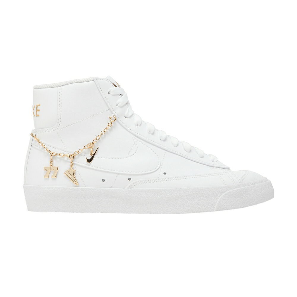 ナイキ ブレイザー ミッド 白色 ホワイト ゴールド '77 'LUCKY WHITE' スニーカー レディース NIKE WMNS BLAZER MID LX CHARMS - / WHITE WHITE METALLIC GOLD|スニケス