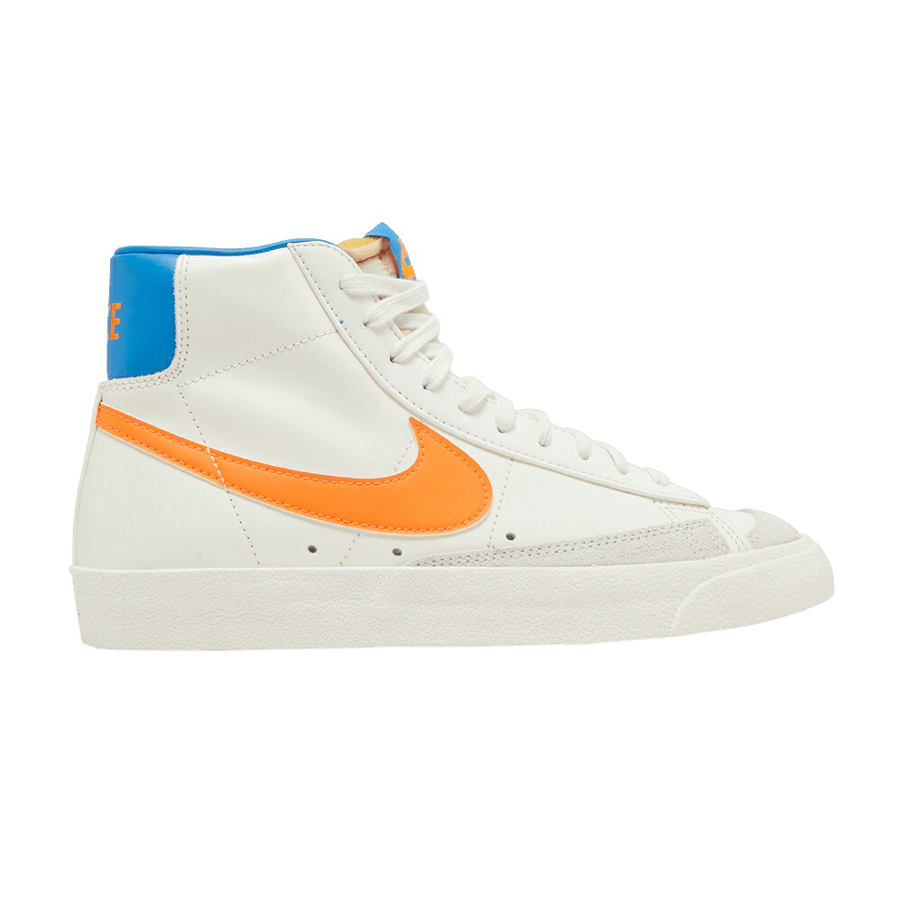 ナイキ ブレイザー ミッド 青み 青色 \u002777 \u0027SAIL ORANGE\u0027 スニーカー レディース NIKE WMNS BLAZER MID TOTAL / SAIL LIGHT PHOTO BLUE GUM MEDIUM