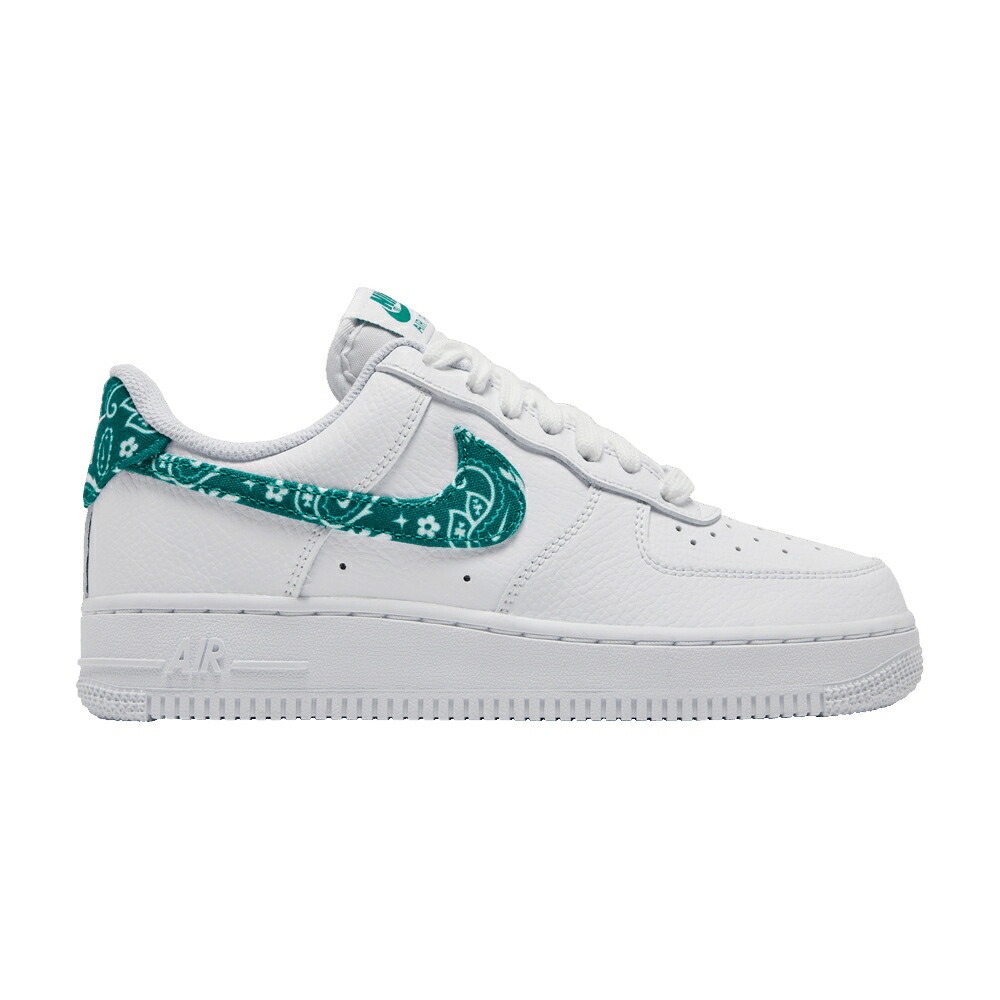 ナイキ 白いこと 白いこと 緑 緑であること 空軍 \u002707 \u0027GREEN PAISLEY\u0027 スニーカー レディース NIKE WMNS AIR FORCE 1 ESSENTIALS / WHITE GREEN WHITE