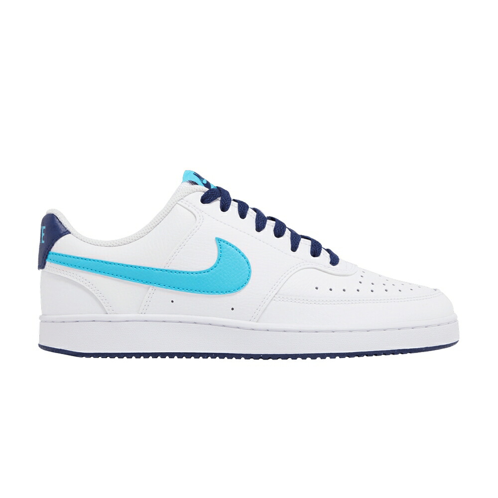 ナイキ コート 白色 ホワイト 青色 ブルー WHITE BLUE スニーカー メンズ NIKE COURT VISION LOW TURQUOISE / WHITE BLUE VOID TURQUOISE BLUE