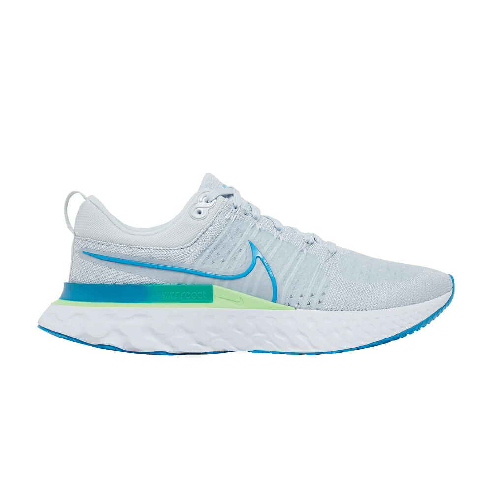 ナイキ リアクト ラン フライニット プラチナム レーザー ピュア ライム PURE BLUE スニーカー メンズ NIKE REACT INFINITY RUN FLYKNIT 2 PLATINUM EMERALD LASER / PURE PLATINUM LIME GLOW EMERALD