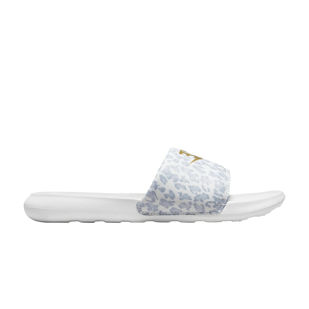 ナイキ サンダル 白色 ホワイト 灰色 グレー ピュア プラチナム 'LEOPARD' スニーカー レディース NIKE WMNS VICTORI ONE PRINTED SLIDE / WHITE WOLF GREY PURE PLATINUM｜スニケス