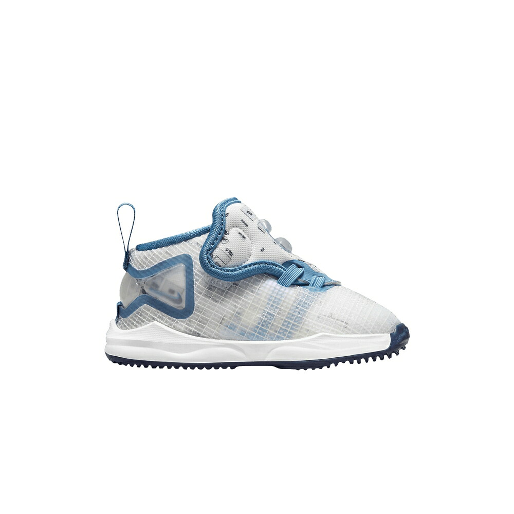ナイキ ジャム レブロン 白色 ホワイト 青色 ブルー スペースジャム 'SWEATSUIT' ベビー NIKE SPACE JAM X LEBRON 19 TD / WHITE BLUE VOID DUTCH BLUE｜スニケス 23,100円