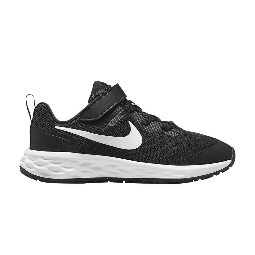 ナイキ レボリューション 黒色 ブラック 灰色 グレー 白色 ホワイト 'BLACK WHITE' ジュニア キッズ NIKE REVOLUTION 6 PS / BLACK DARK SMOKE GREY WHITE ベビー マタニティ スニーカー