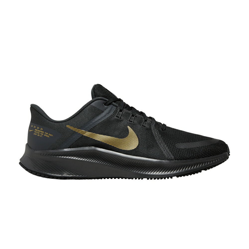 ナイキ 黒色 ブラック 灰色 グレー BLACK GOLD スニーカー メンズ NIKE QUEST 4 METALLIC / BLACK DARK SMOKE GREY METALLIC