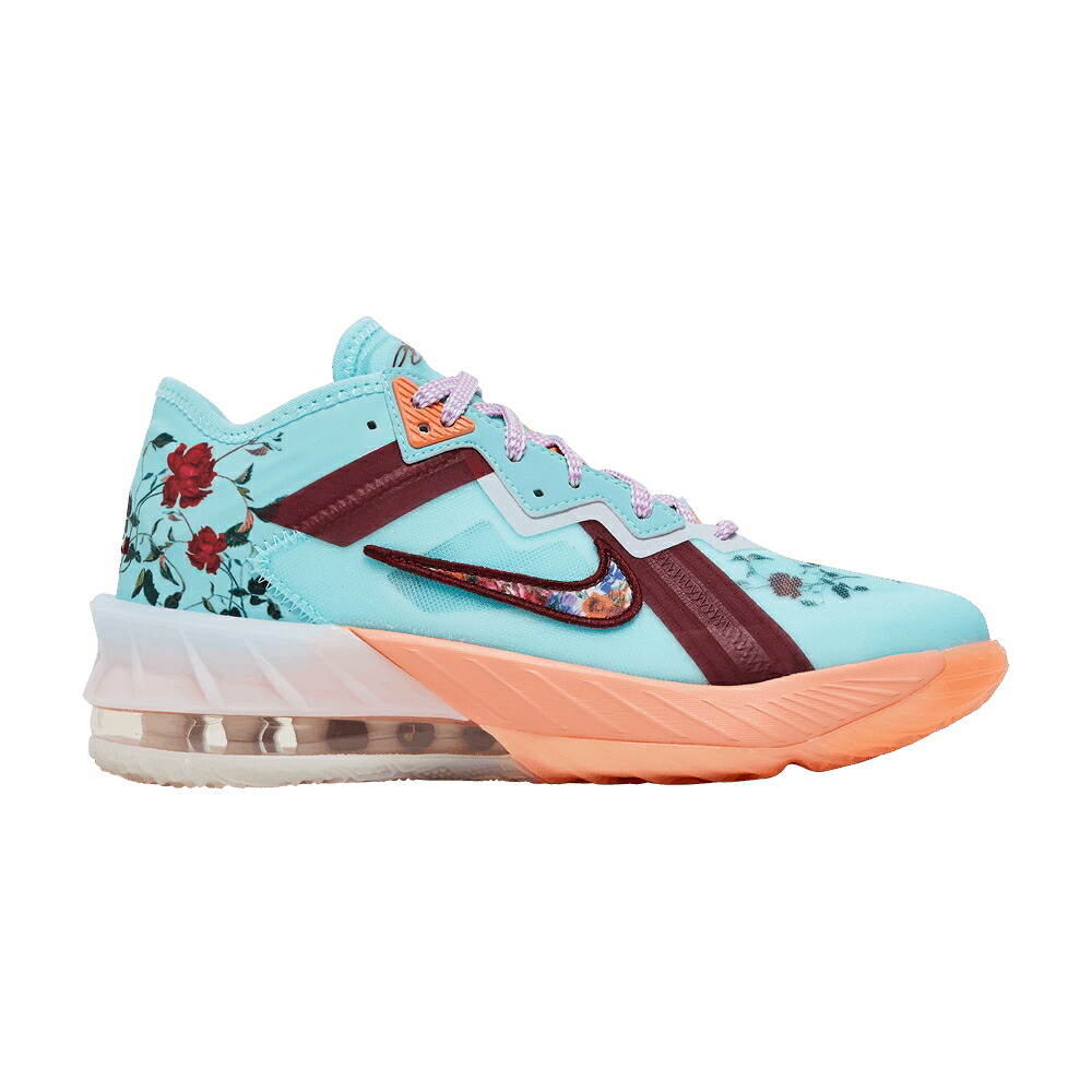 ナイキ レブロン 青色 ブルー 紫 バイオレット ショック 白色 ホワイト 'DAUGHTERS' ジュニア キッズ NIKE MIMI PLANGE X LEBRON 18 LOW GS / PSYCHIC BLUE VIOLET SHOCK WHITE ベビー マタニティ スニーカー