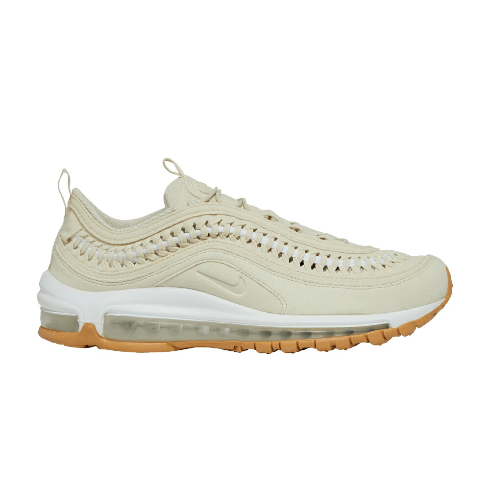 ナイキ マックス 白色 ホワイト 黄色 イエロー エアマックス 'WOVEN FOSSIL' スニーカー レディース NIKE WMNS AIR MAX 97 LX / FOSSIL FOSSIL WHITE GUM YELLOW|スニケス