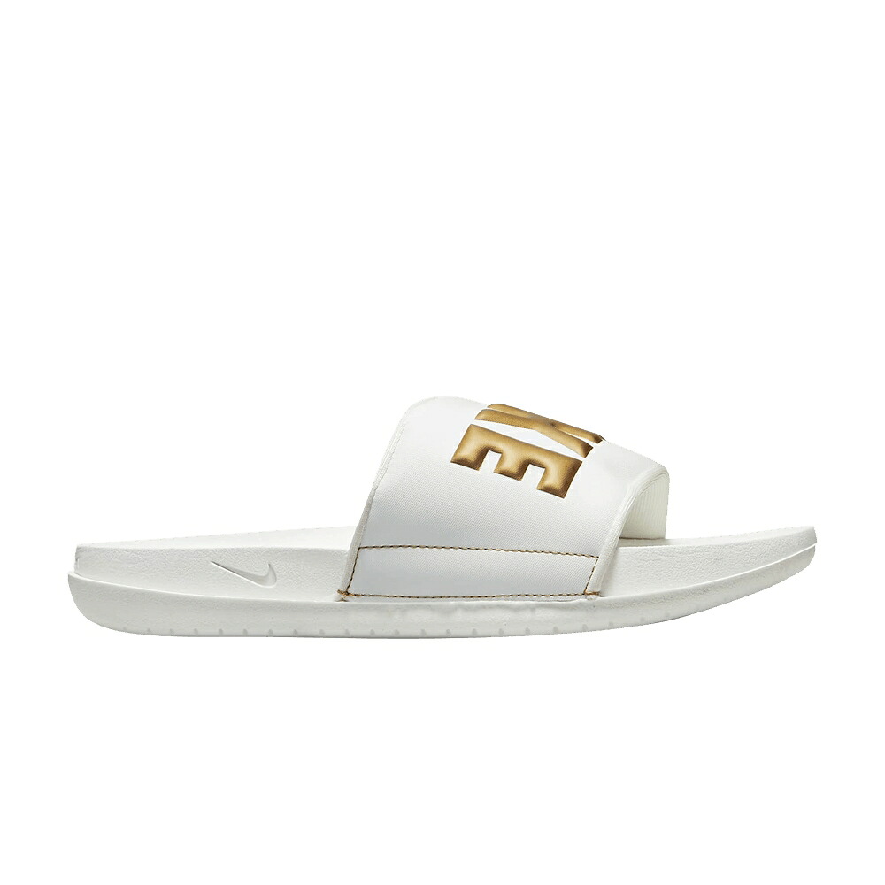 ナイキ サンダル 白色 ホワイト 'SUMMIT GOLD' スニーカー レディース NIKE WMNS OFFCOURT SLIDE WHITE METALLIC / SUMMIT WHITE SUMMIT WHITE｜スニケス