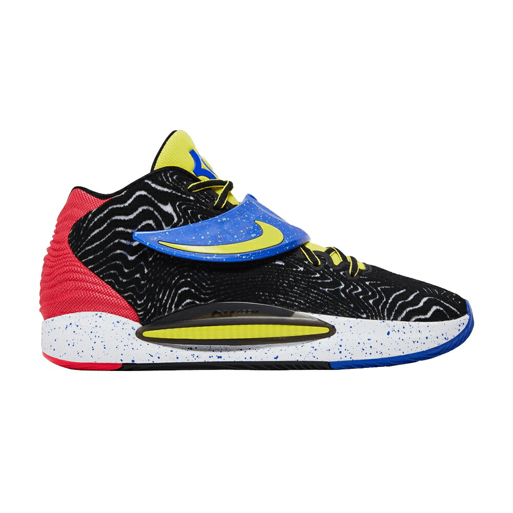 ナイキ 黒色 ブラック 白色 ホワイト 黄色 イエロー ストライク フュージョン POP ART スニーカー メンズ NIKE KD 14 / BLACK WHITE YELLOW STRIKE FUSION