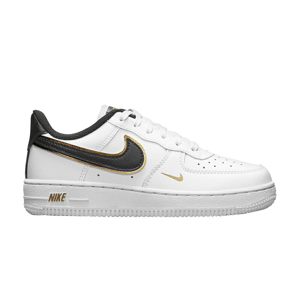 ナイキ スウッシュ スウォッシュ 白いこと 白いこと ゴールド 黒いこと 黒いこと \u0027METALLIC WHITE\u0027 御坊っちゃん キッズ NIKE FORCE 1 LV8 なおなお書き SWOOSH PACK - / WHITE METALLIC GOLD WHITE BLACK もの言う花 マタニティ スニーカー