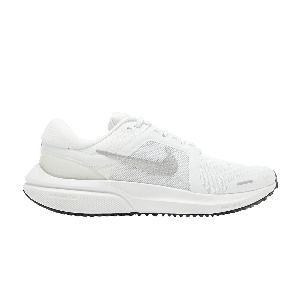 ナイキ ズーム 白色 ホワイト ピュア プラチナム 黒色 ブラック 'WHITE SILVER' スニーカー レディース NIKE WMNS AIR ZOOM VOMERO 16 METALLIC / WHITE PURE PLATINUM BLACK｜スニケス